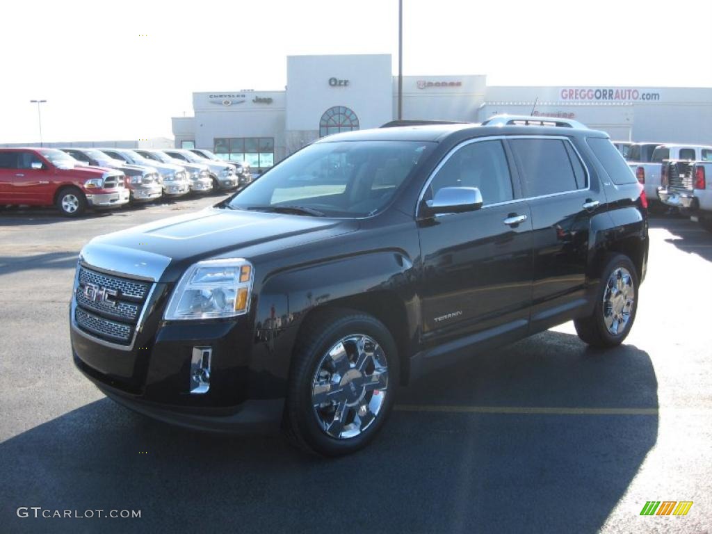 2011 Terrain SLT - Carbon Black Metallic / Light Titanium photo #1