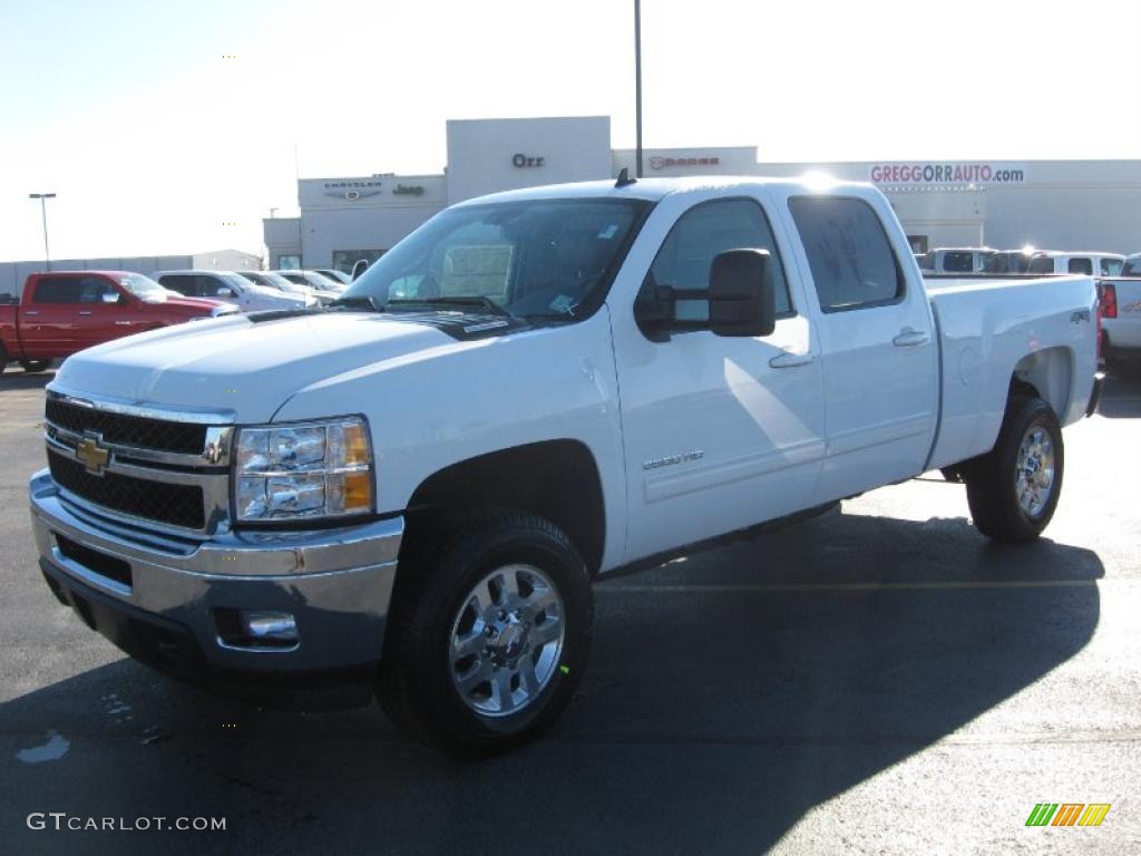 Summit White 2011 Chevrolet Silverado 2500HD LTZ Crew Cab 4x4 Exterior Photo #42957239