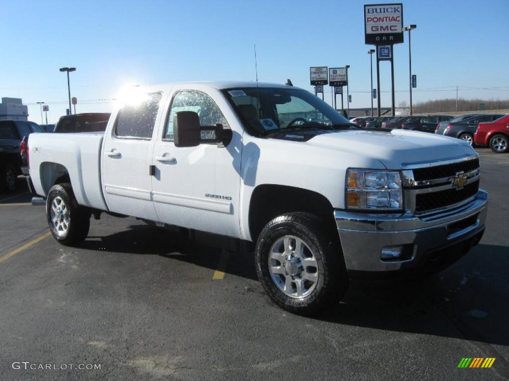 Summit White 2011 Chevrolet Silverado 2500HD LTZ Crew Cab 4x4 Exterior Photo #42957279