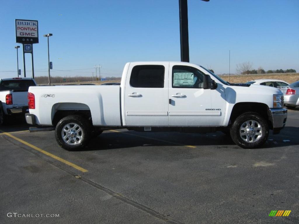 Summit White 2011 Chevrolet Silverado 2500HD LTZ Crew Cab 4x4 Exterior Photo #42957299