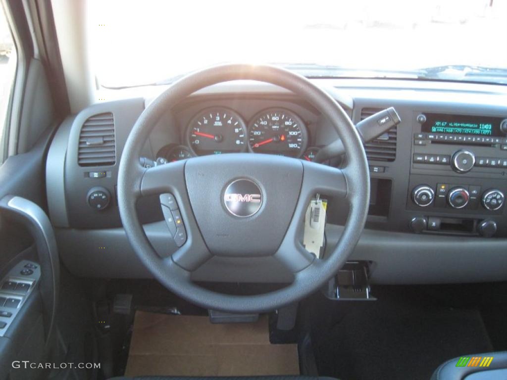 2011 GMC Sierra 1500 SL Crew Cab Dark Titanium Steering Wheel Photo #42958691