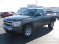 2011 Steel Green Metallic Chevrolet Silverado 1500 LS Regular Cab 4x4  photo #1