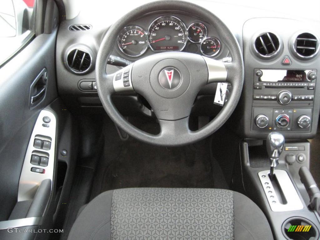 2010 Pontiac G6 Sedan Ebony Steering Wheel Photo #42959959