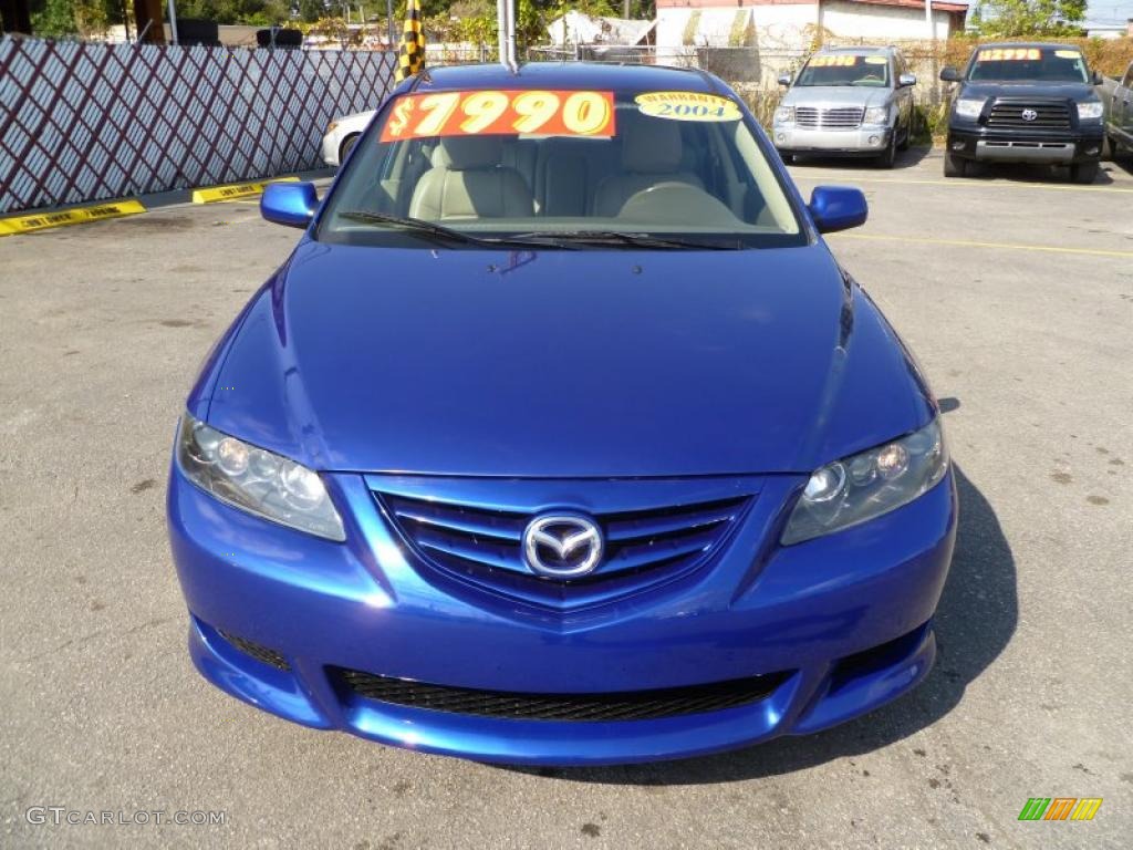 2004 MAZDA6 i Sport Sedan - Lapis Blue Metallic / Beige photo #2