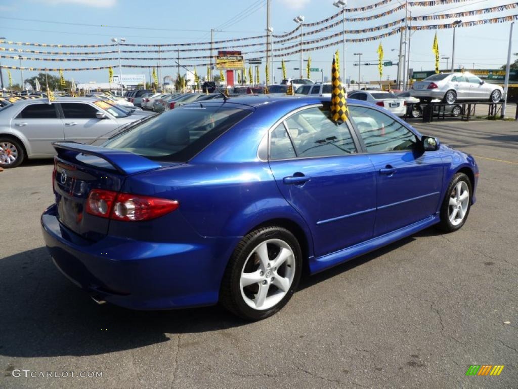 2004 MAZDA6 i Sport Sedan - Lapis Blue Metallic / Beige photo #6