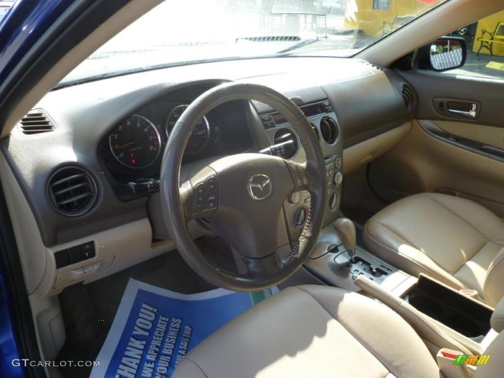 Beige Interior 2004 Mazda MAZDA6 i Sport Sedan Photo #42962151