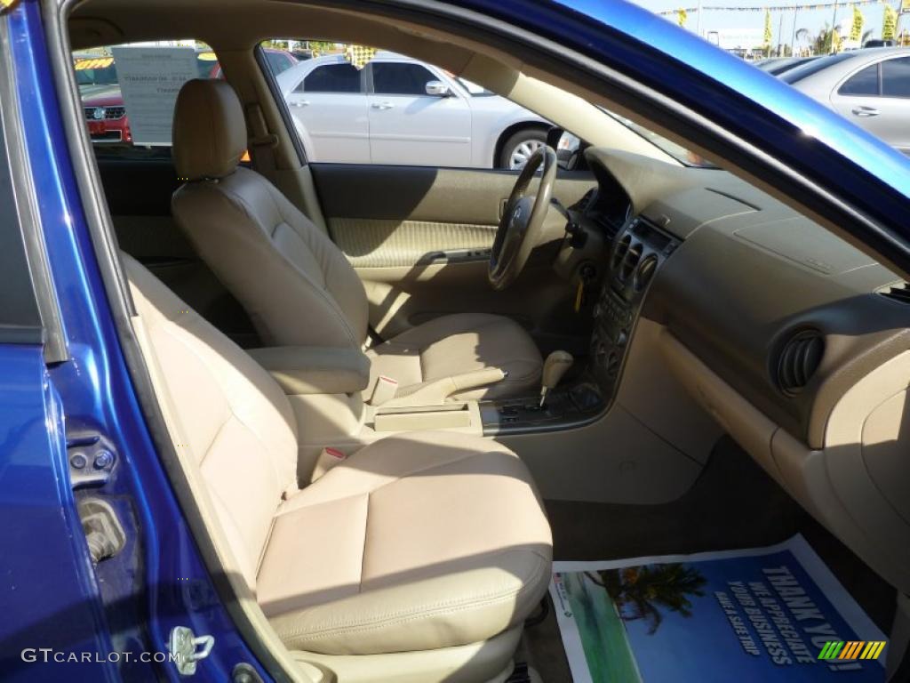 2004 MAZDA6 i Sport Sedan - Lapis Blue Metallic / Beige photo #11