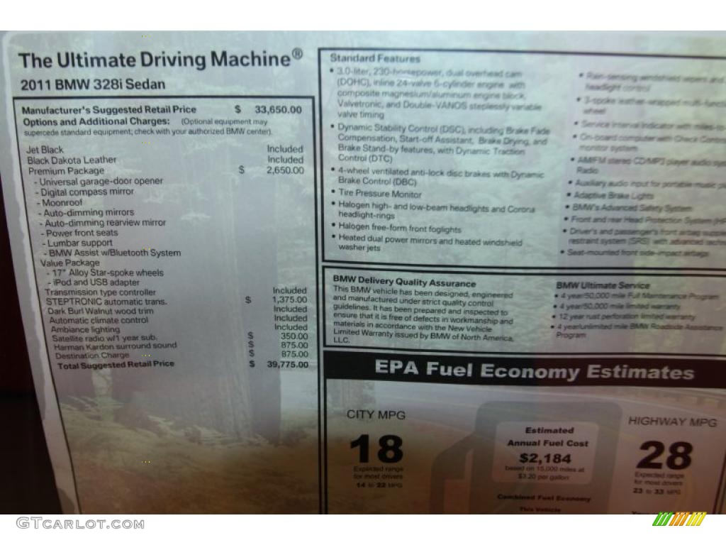 2011 3 Series 328i Sedan - Jet Black / Black Dakota Leather photo #17
