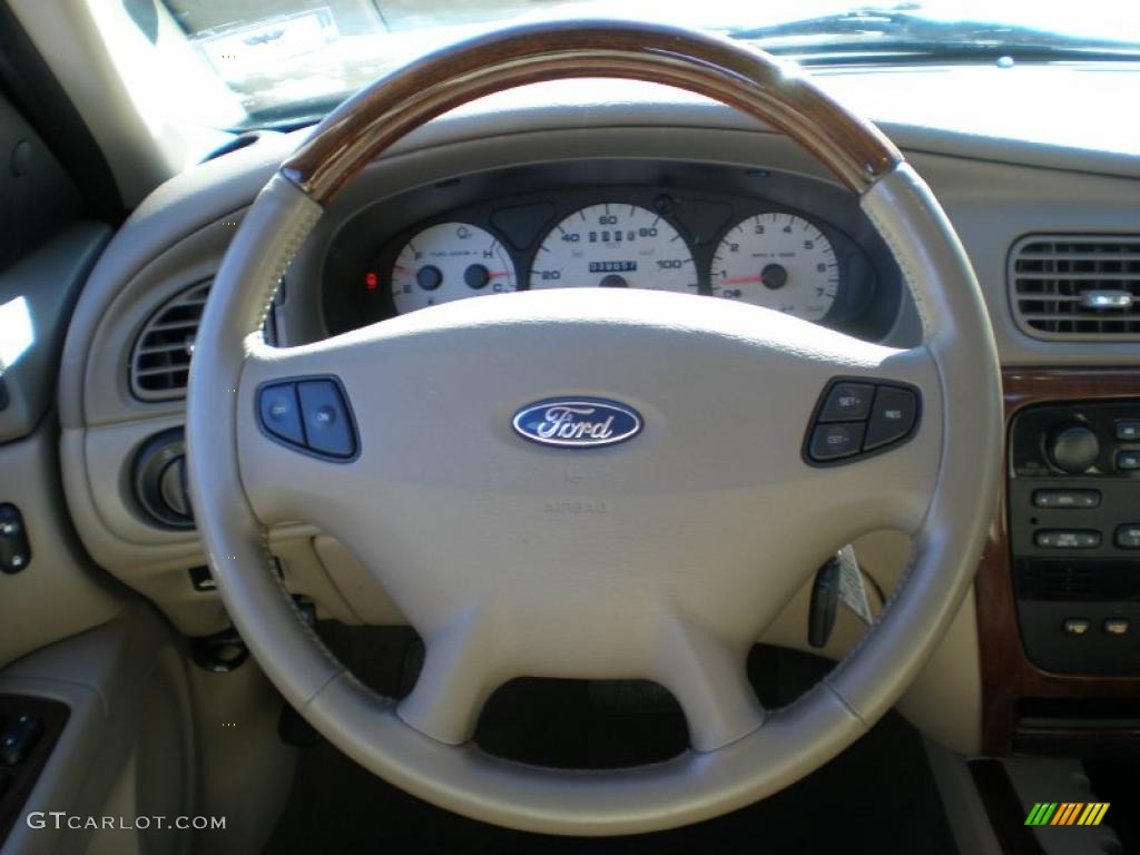 2003 Ford Taurus SEL Medium Parchment Steering Wheel Photo #42964491