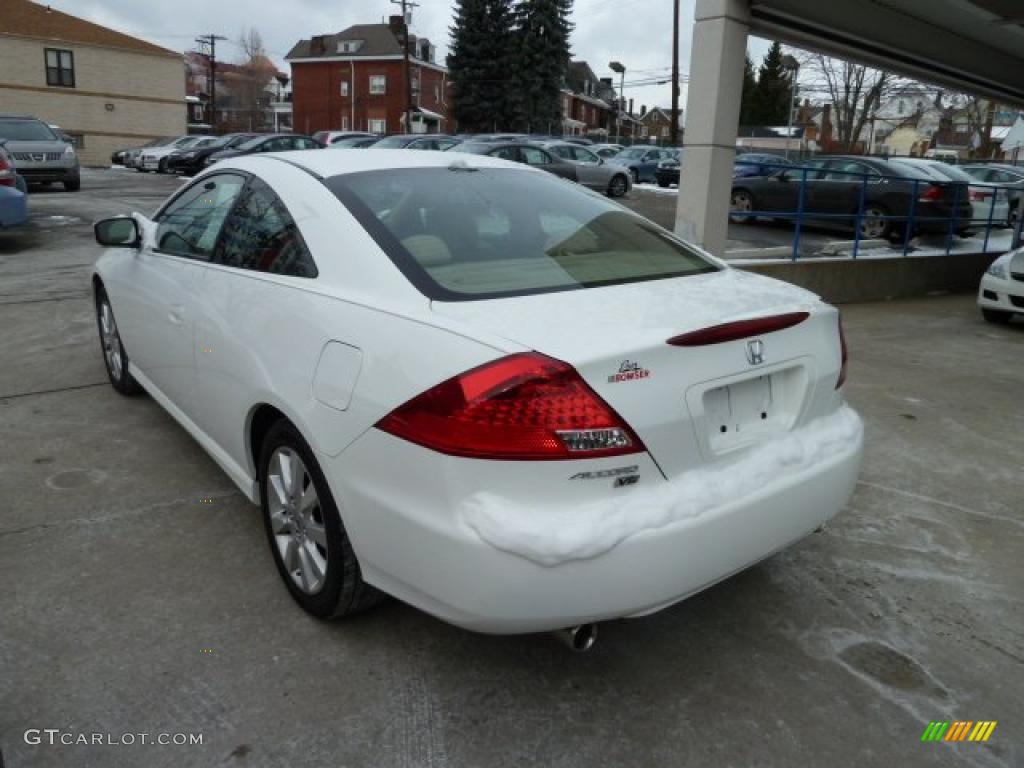 2007 Accord EX V6 Coupe - Taffeta White / Ivory photo #2