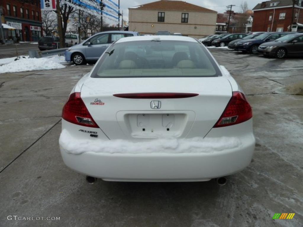 2007 Accord EX V6 Coupe - Taffeta White / Ivory photo #3