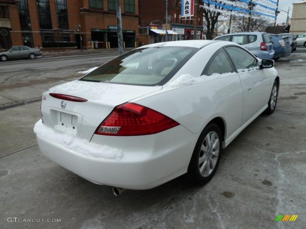 2007 Accord EX V6 Coupe - Taffeta White / Ivory photo #4