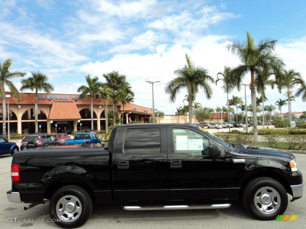 2006 F150 XLT SuperCrew - Black / Medium/Dark Flint photo #5