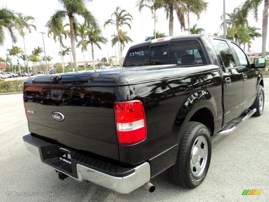 2006 F150 XLT SuperCrew - Black / Medium/Dark Flint photo #6