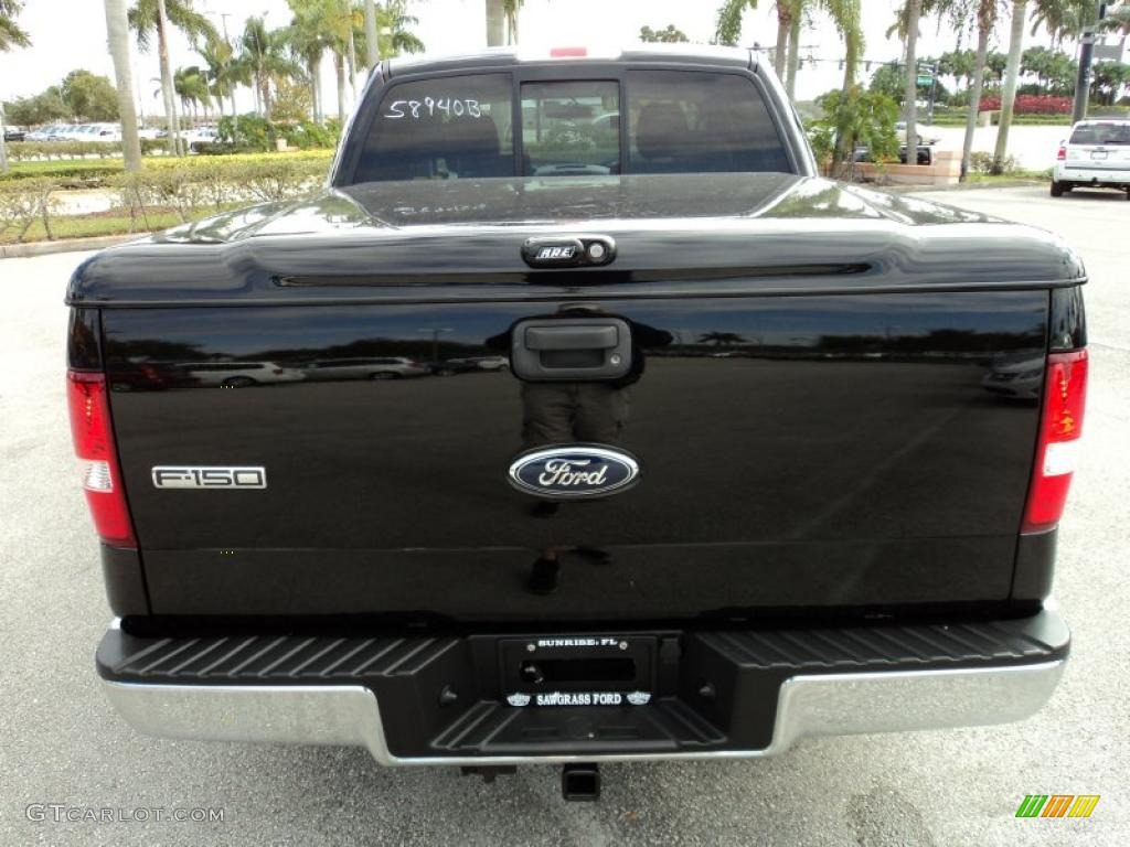 2006 F150 XLT SuperCrew - Black / Medium/Dark Flint photo #7