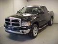 2005 Black Dodge Ram 1500 SLT Quad Cab 4x4  photo #3