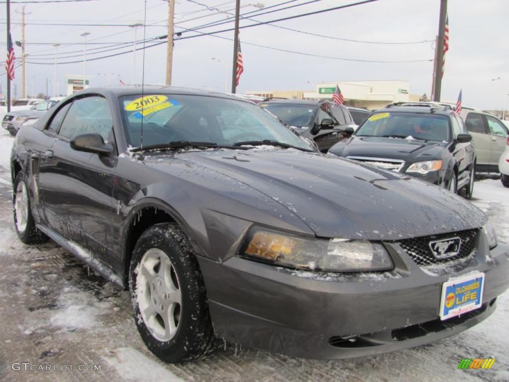 2003 Mustang V6 Coupe - Dark Shadow Grey Metallic / Dark Charcoal photo #1