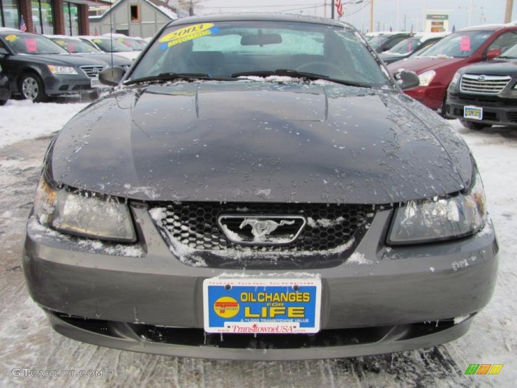 2003 Mustang V6 Coupe - Dark Shadow Grey Metallic / Dark Charcoal photo #11