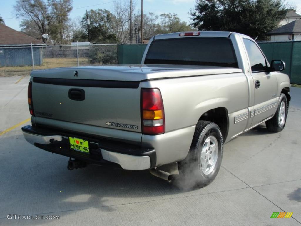 2002 Silverado 1500 LS Regular Cab - Light Pewter Metallic / Graphite Gray photo #3