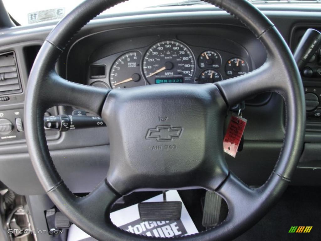 2002 Chevrolet Silverado 1500 LS Regular Cab Graphite Gray Steering Wheel Photo #42983925