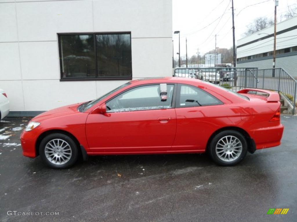 2005 Civic EX Coupe - Rallye Red / Black photo #1