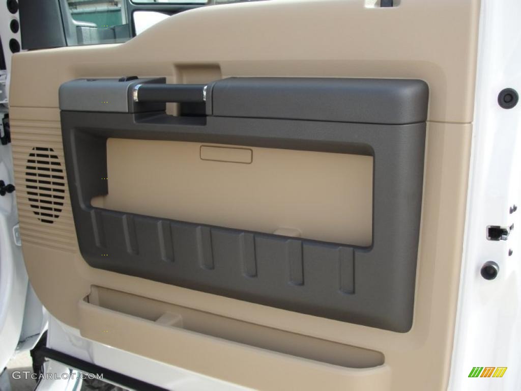 2011 Ford F250 Super Duty Lariat Crew Cab 4x4 Adobe Beige Door Panel Photo #42986016