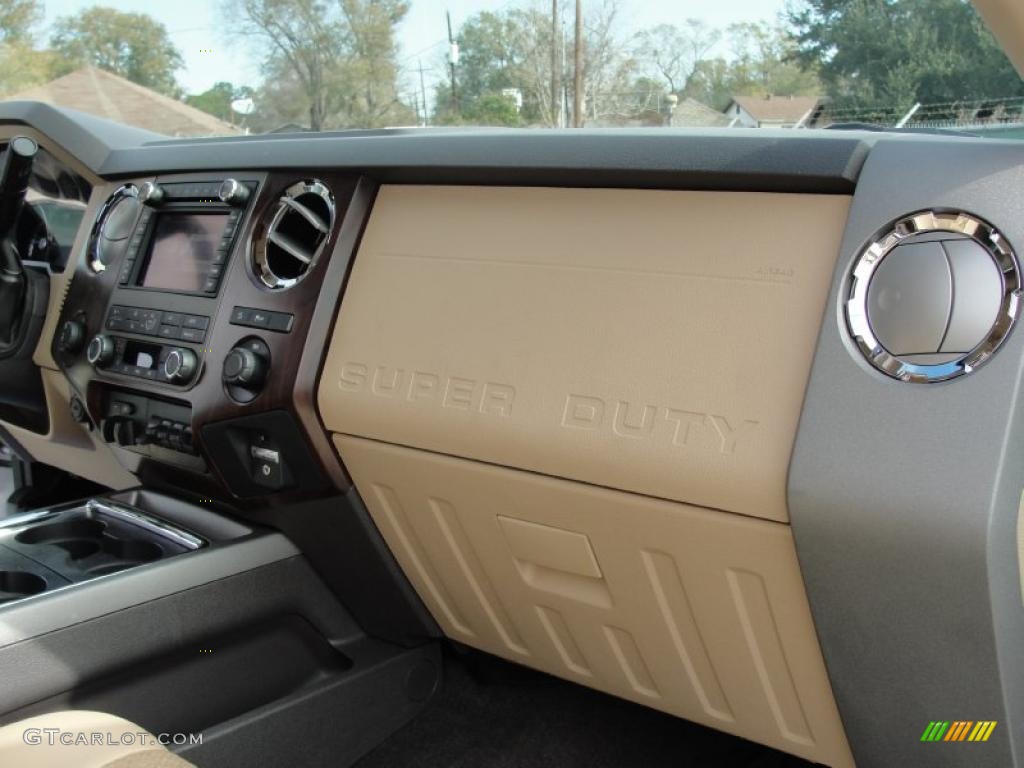 2011 Ford F250 Super Duty Lariat Crew Cab 4x4 Adobe Beige Dashboard Photo #42986032