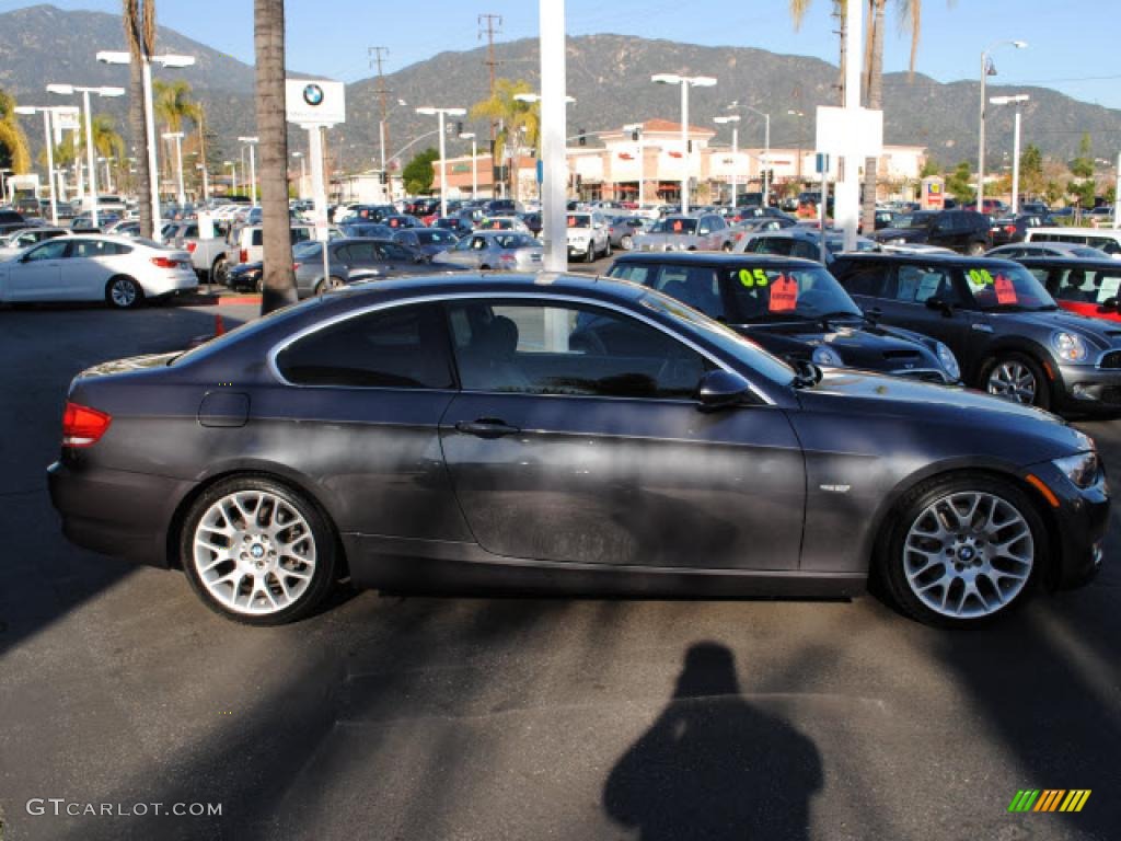 2008 3 Series 328i Coupe - Sparkling Graphite Metallic / Black photo #8