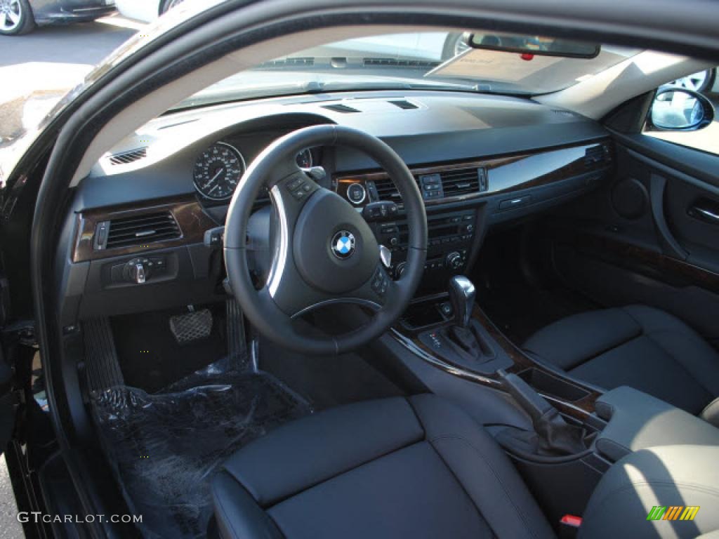 Black Interior 2009 BMW 3 Series 328i Coupe Photo #42988600