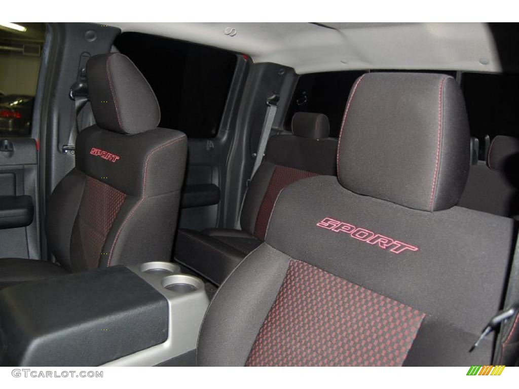 Black/Red Interior 2007 Ford F150 FX2 Sport SuperCrew Photo #42989068