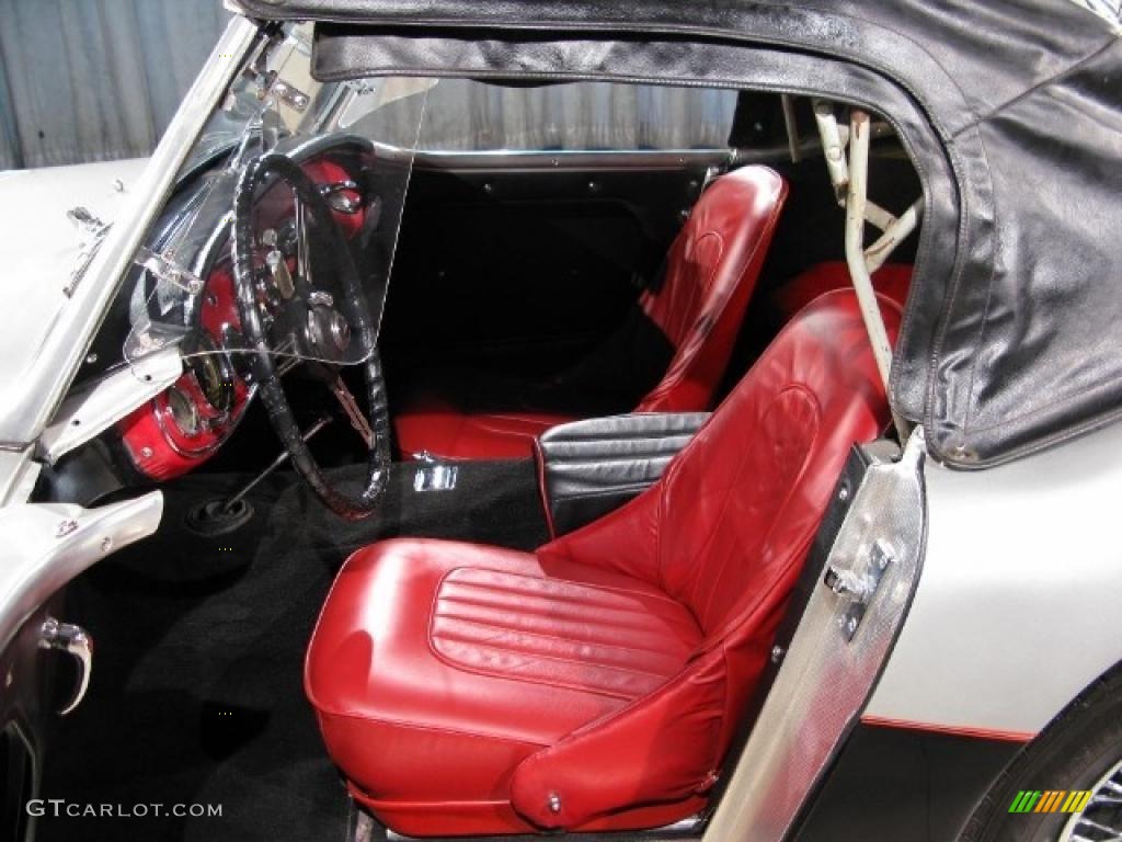 Red Interior 1957 Austin-Healey 100-6 Convertible Photo #42996095