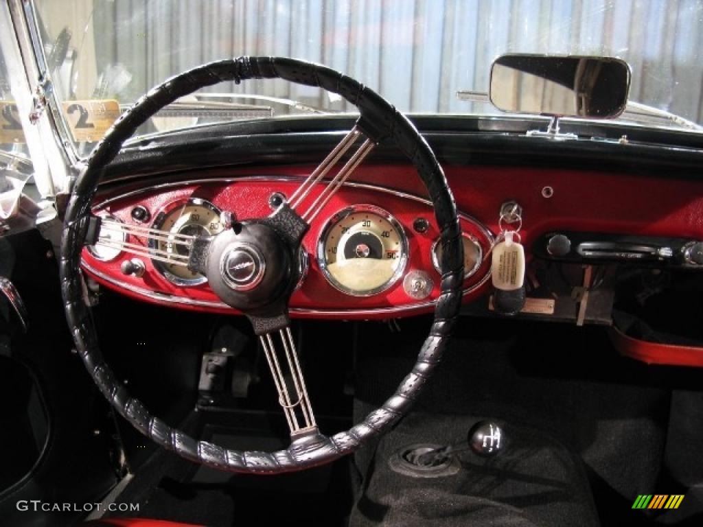 1957 Austin-Healey 100-6 Convertible Red Steering Wheel Photo #42996127