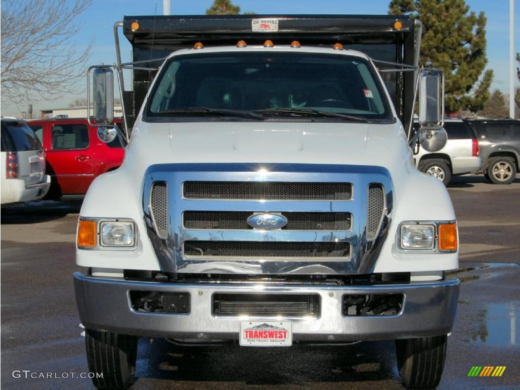 Oxford White 2008 Ford F650 Super Duty XLT Regular Cab Chassis Dump Truck Exterior Photo #42998299