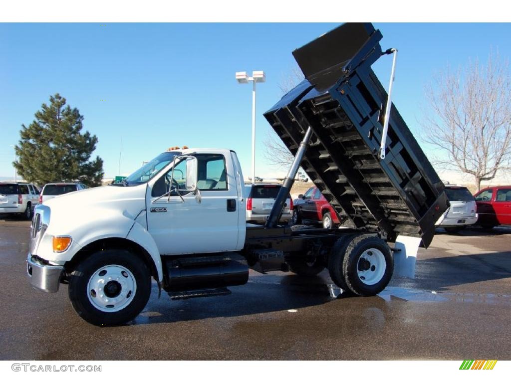 Oxford White 2008 Ford F650 Super Duty XLT Regular Cab Chassis Dump Truck Exterior Photo #42998407