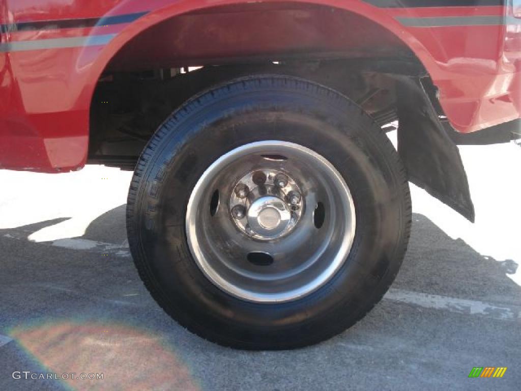 1995 F350 XLT Crew Cab 4x4 Dually - Ultra Red / Grey photo #30