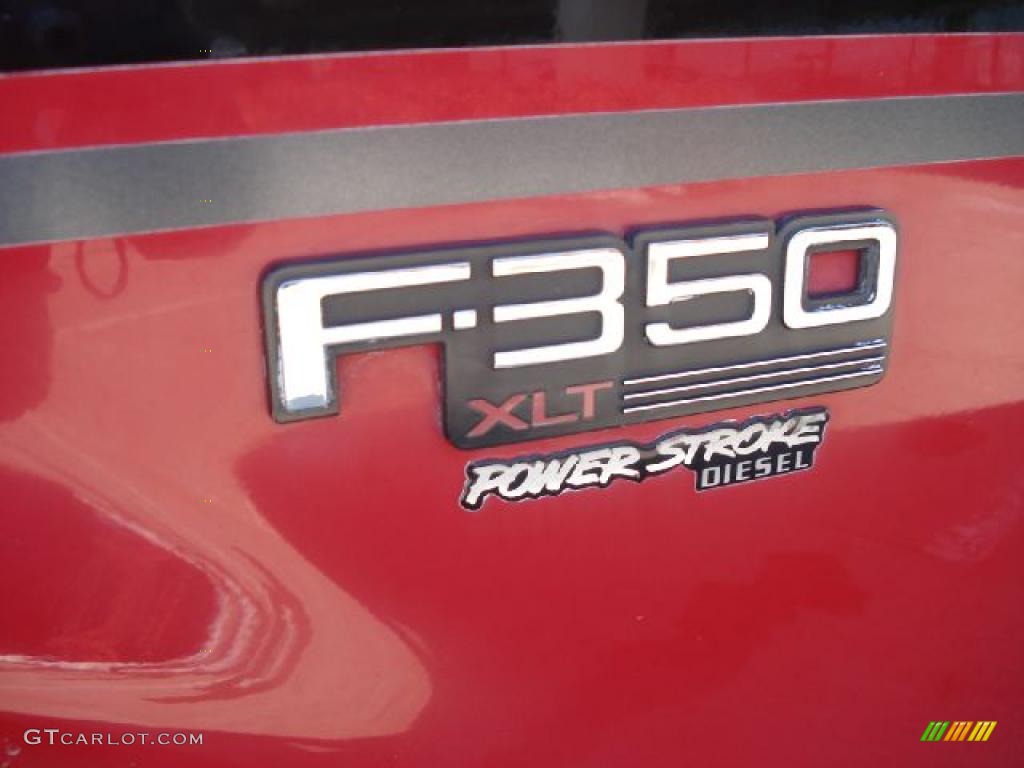 1995 F350 XLT Crew Cab 4x4 Dually - Ultra Red / Grey photo #37