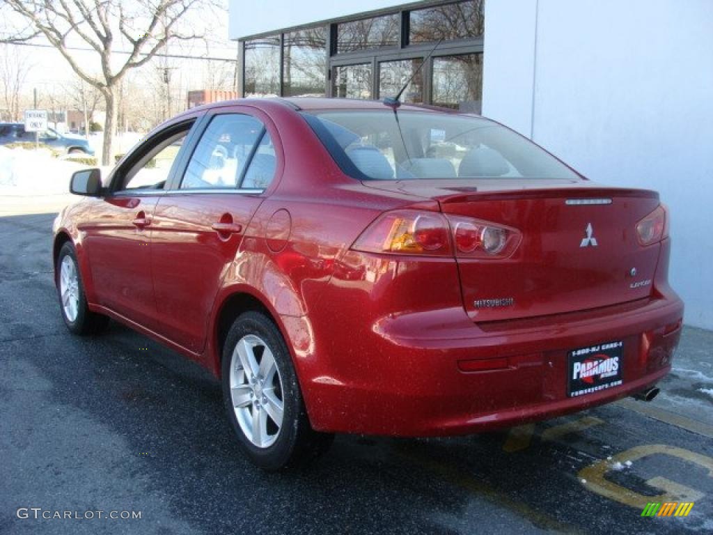 2008 Lancer ES - Rally Red Pearl / Beige photo #4