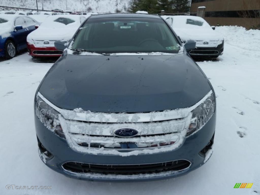 2011 Fusion SE - Steel Blue Metallic / Charcoal Black photo #6