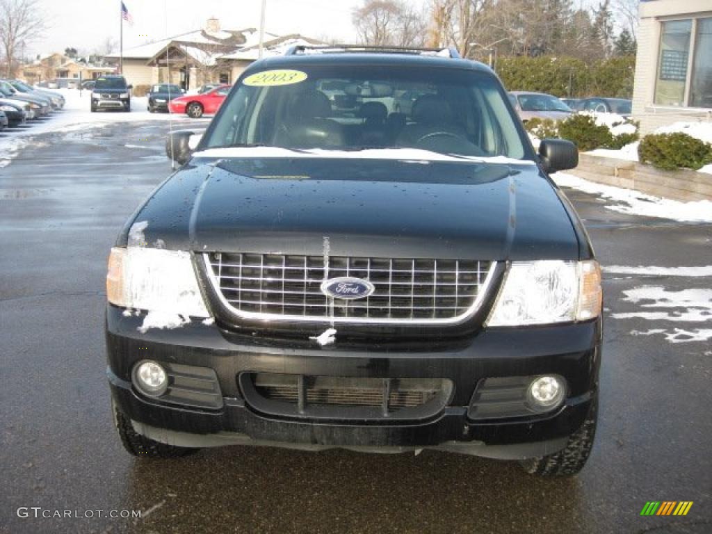 2003 Explorer Limited 4x4 - Black / Midnight Gray photo #11