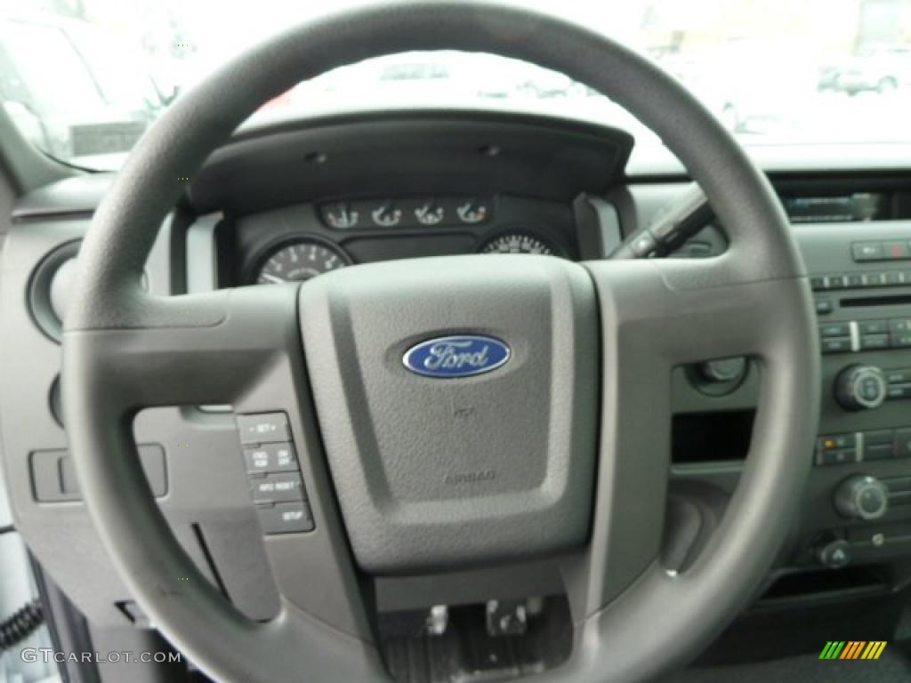 2011 Ford F150 XL Regular Cab 4x4 Steel Gray Steering Wheel Photo #43006443