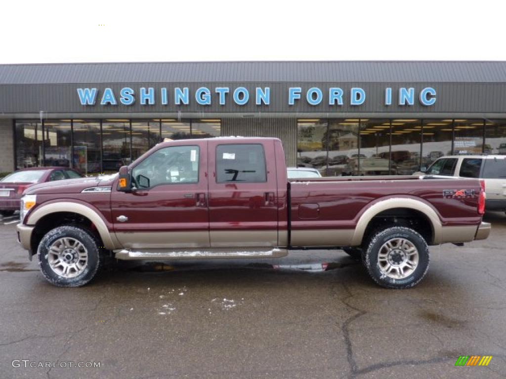 2011 F350 Super Duty King Ranch Crew Cab 4x4 - Royal Red Metallic / Chaparral Leather photo #1