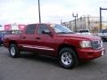 2008 Inferno Red Crystal Pearl Dodge Dakota Laramie Crew Cab 4x4  photo #3