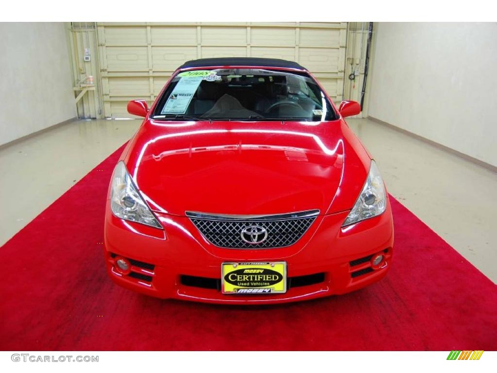 2008 Solara SLE V6 Convertible - Super Red 5 / Dark Charcoal photo #2
