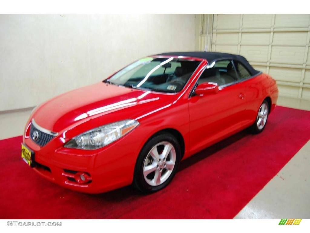 2008 Solara SLE V6 Convertible - Super Red 5 / Dark Charcoal photo #3