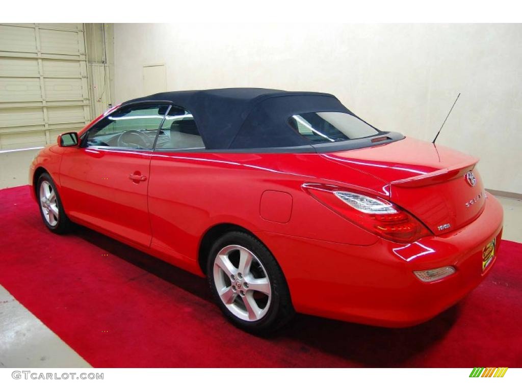 2008 Solara SLE V6 Convertible - Super Red 5 / Dark Charcoal photo #4