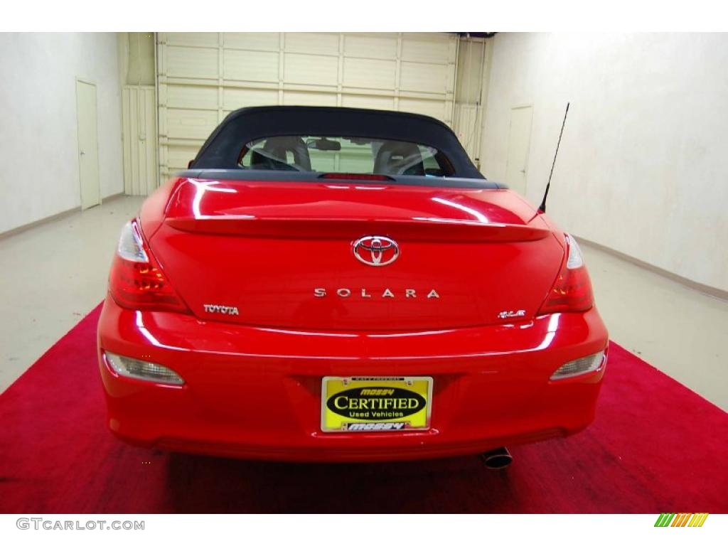 2008 Solara SLE V6 Convertible - Super Red 5 / Dark Charcoal photo #5