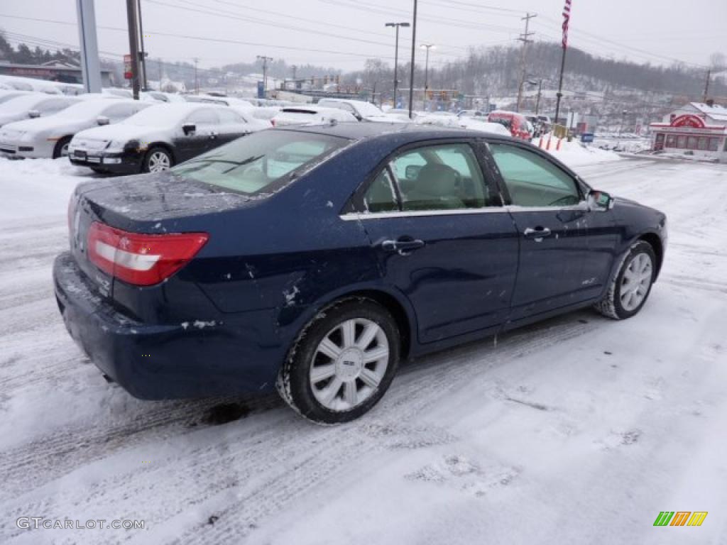 2007 MKZ AWD Sedan - Dark Blue Pearl Metallic / Light Stone photo #4