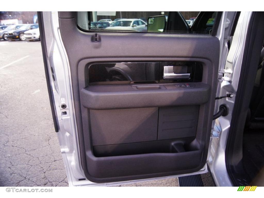 2011 Ford F150 Harley-Davidson SuperCrew 4x4 Black/Silver Smoke Door Panel Photo #43016212