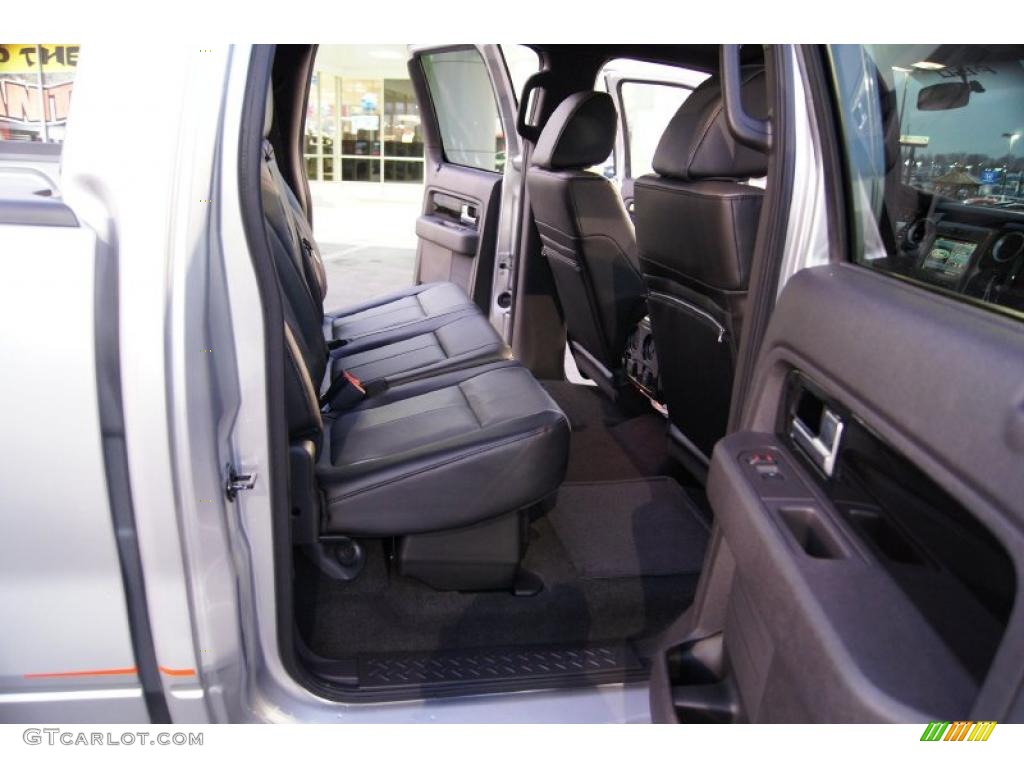 Black/Silver Smoke Interior 2011 Ford F150 Harley-Davidson SuperCrew 4x4 Photo #43016291