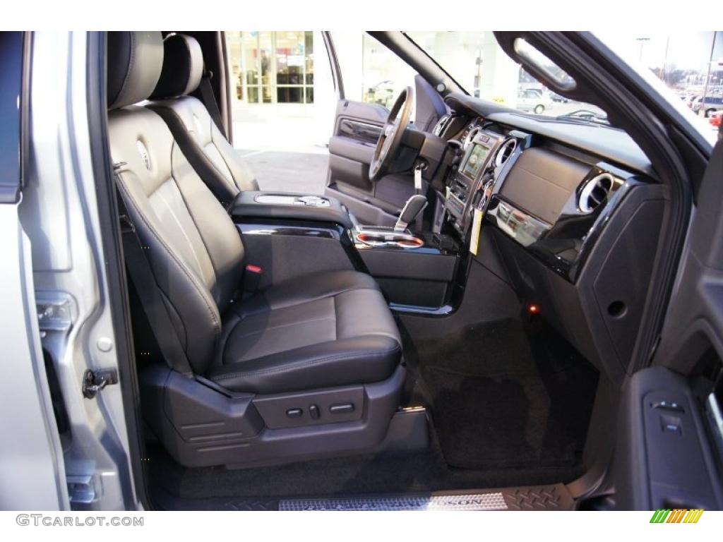 Black/Silver Smoke Interior 2011 Ford F150 Harley-Davidson SuperCrew 4x4 Photo #43016327